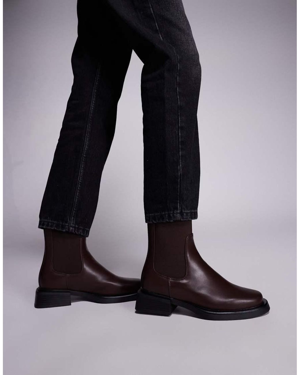 SIMMI Black Simmi London Duff Low Ankle Chelsea Boots