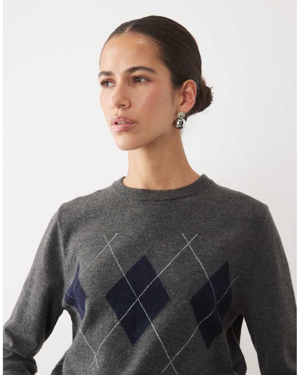Mango Gray Knitted Jumper