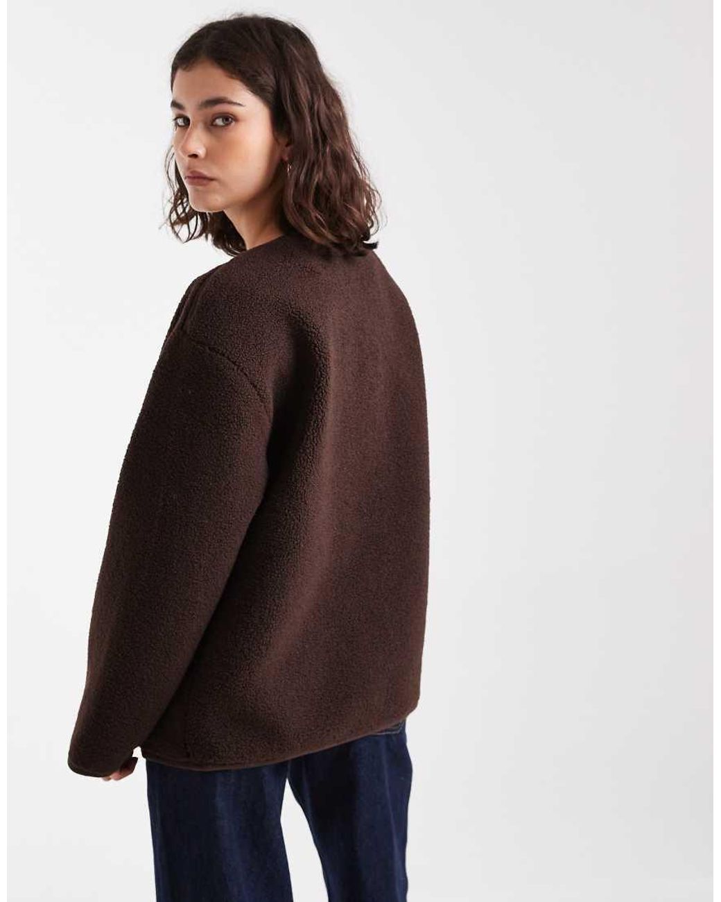 New Look Black Borg Button Through Jacket