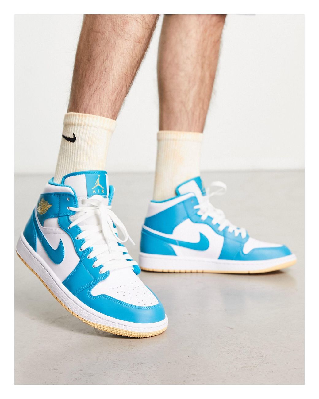 Aj 1 - sneakers alte e bianche con dettaglio oro da Uomo di Nike in Blu |  Lyst
