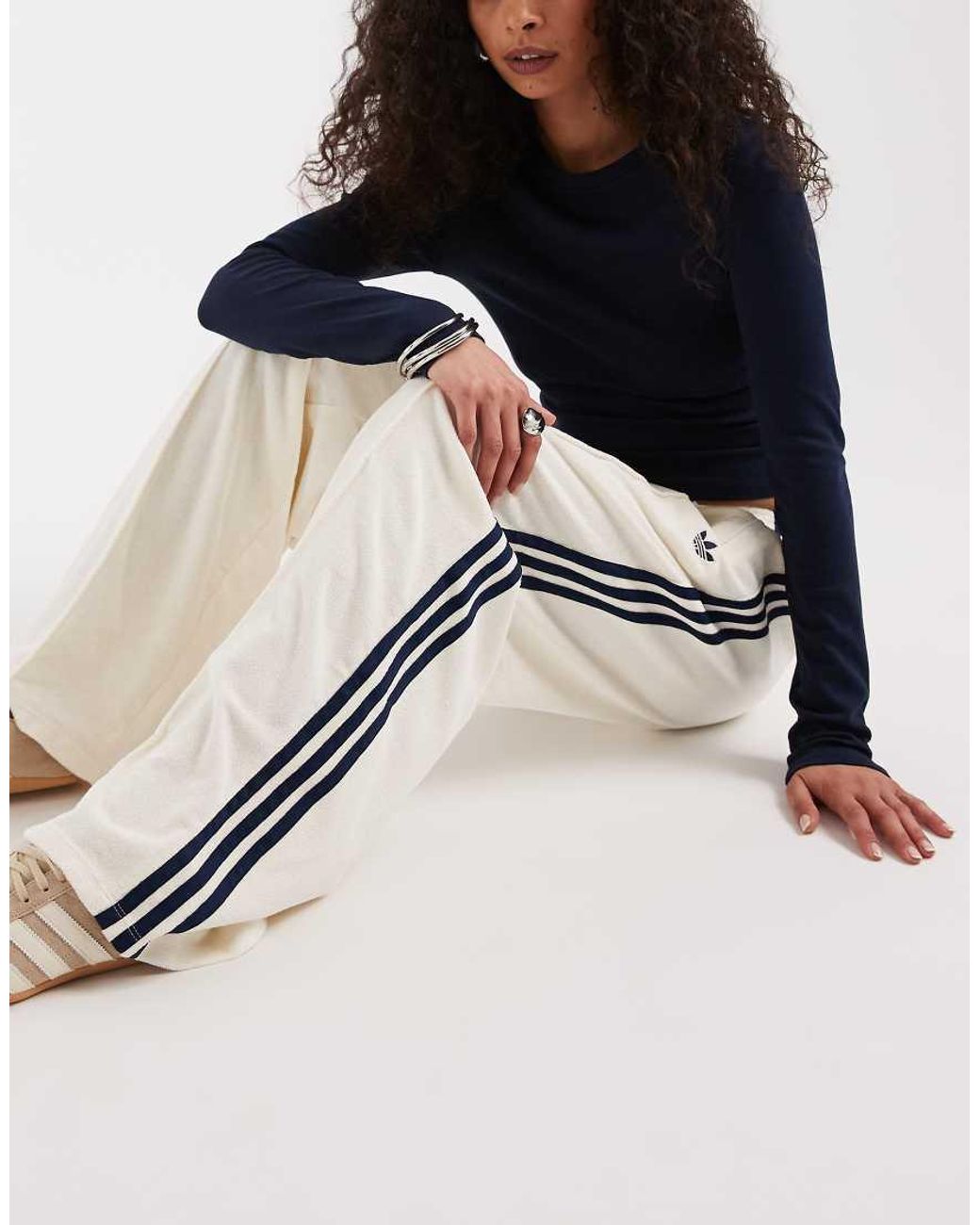 Adidas Originals Blue Terry Towel Track Pants