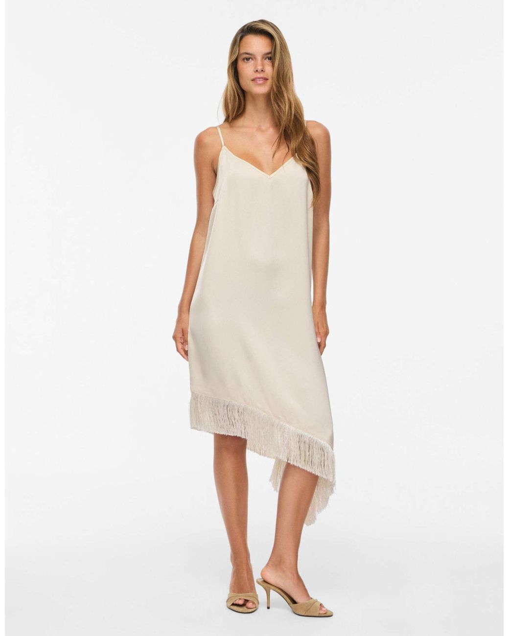Vila White Slipkleid