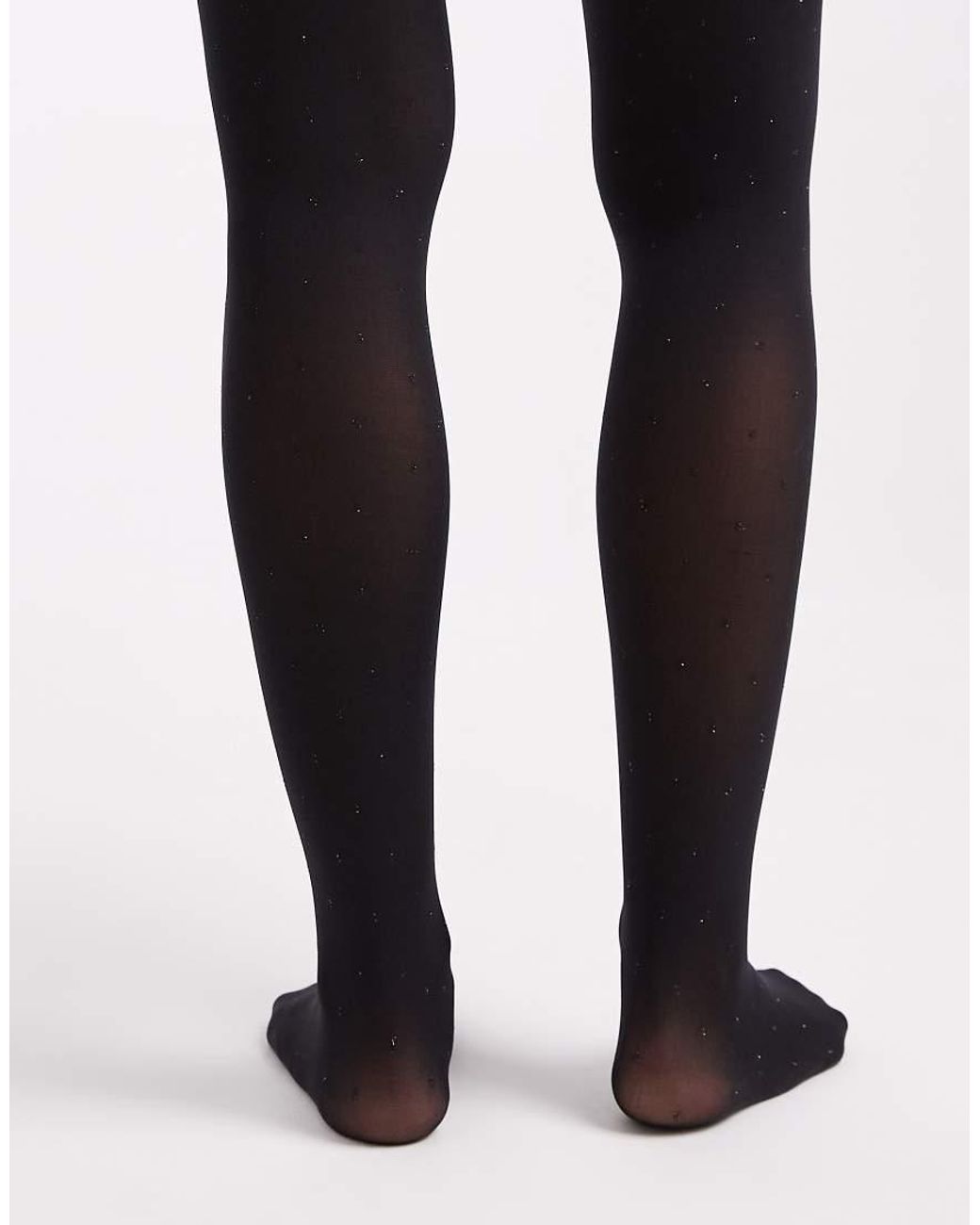 Pieces Black Glitter Polka Dot Tights