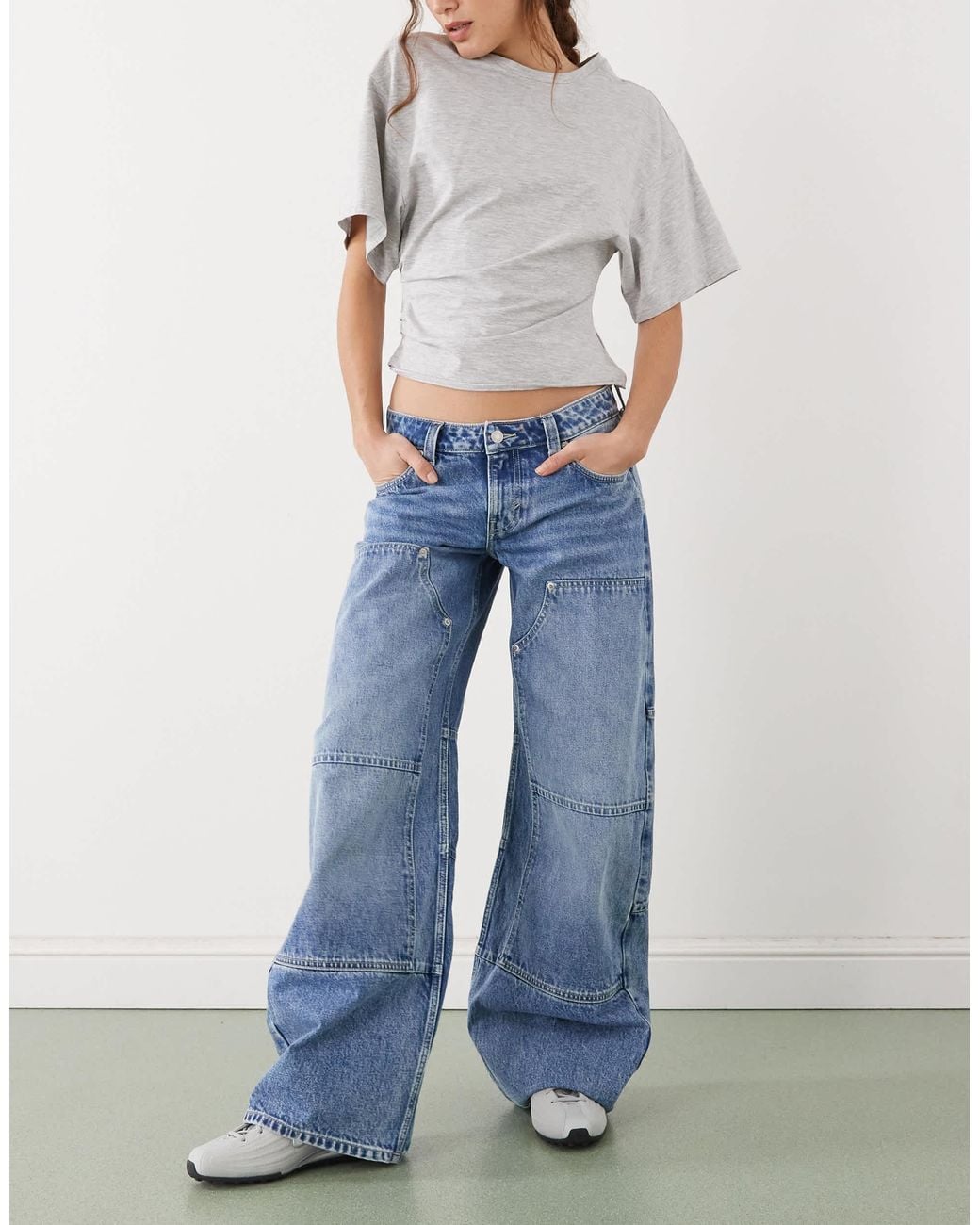 Monki 05913267 Monki Encino Workwear Jeans in Blue | Lyst