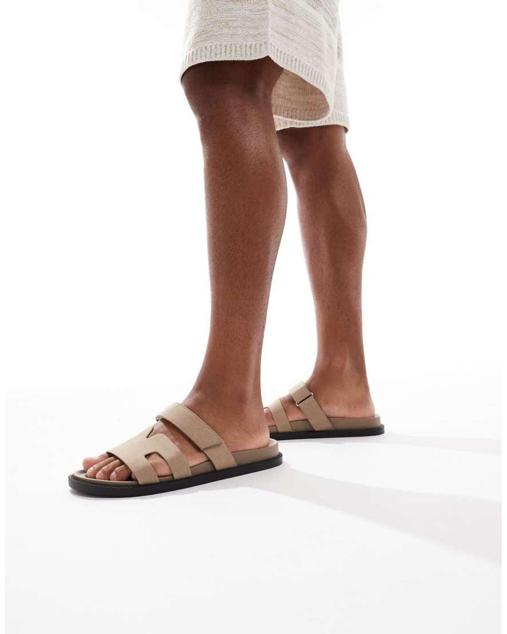 SEQWL Brown Sandals With Straps for men
