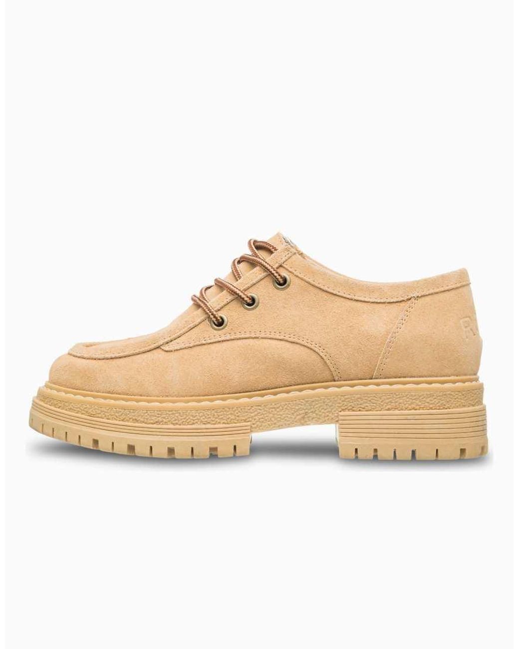 Roxy Natural Work It Low Leather Trainers