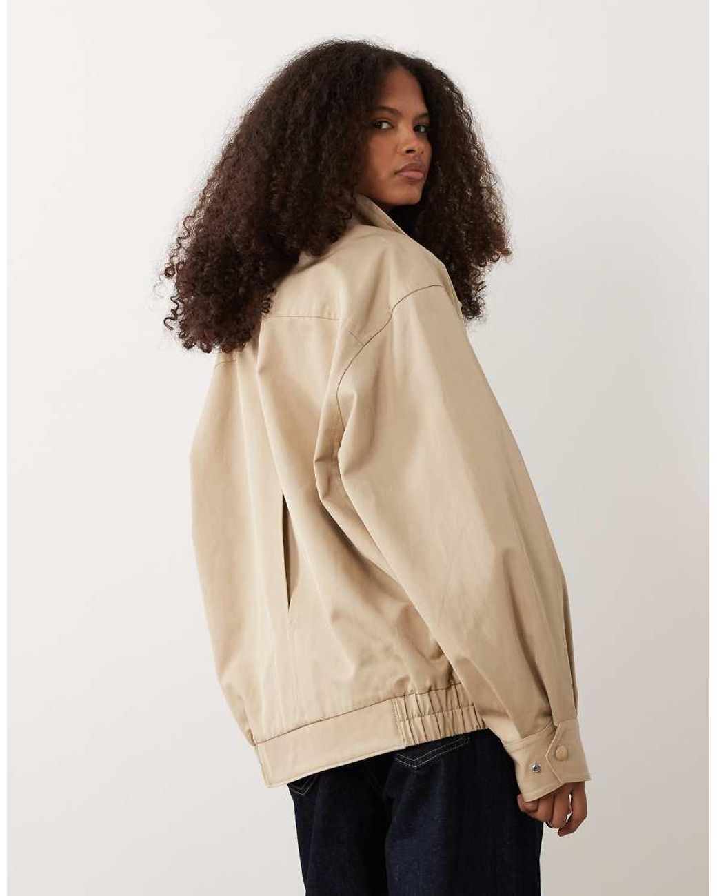 ARKET Natural Funnel Neck Harrington Bomber
