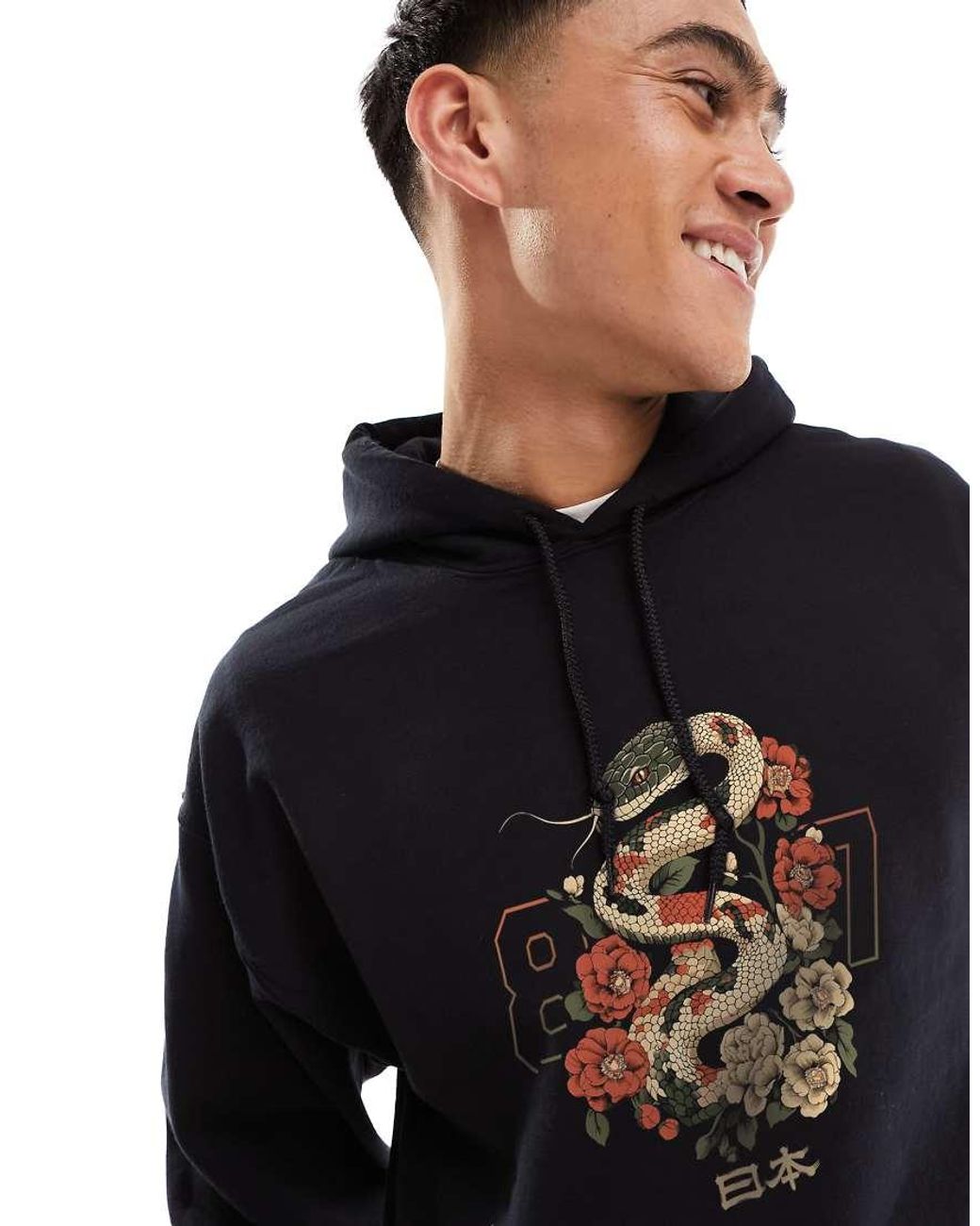 PRNT Blue Tokyo 1987 Front And Back Print Classic Hoodie