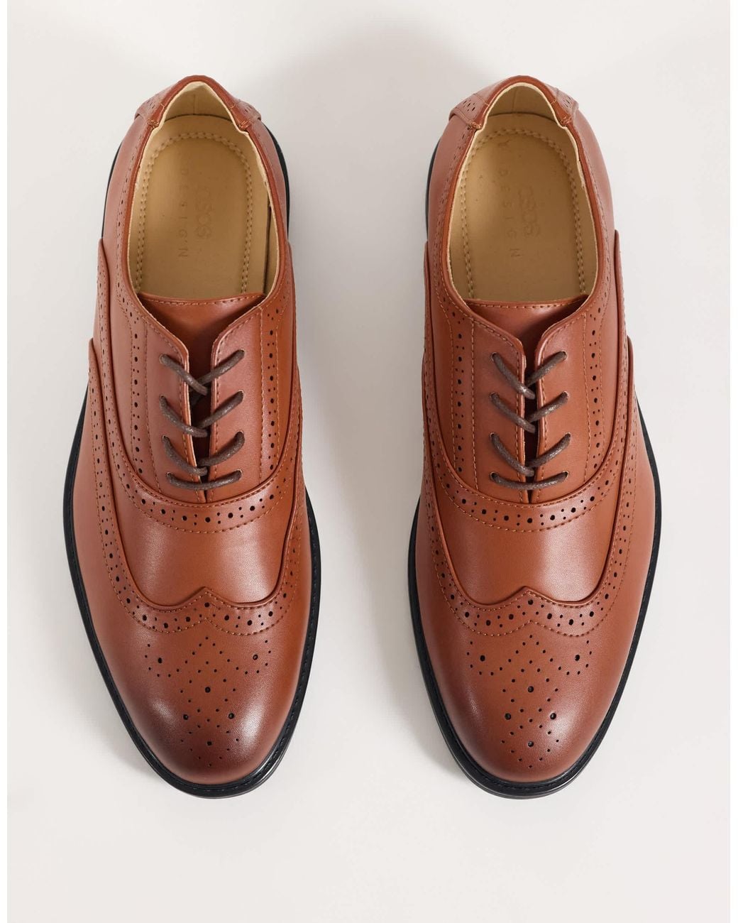 ASOS Black Brogue Shoes for men
