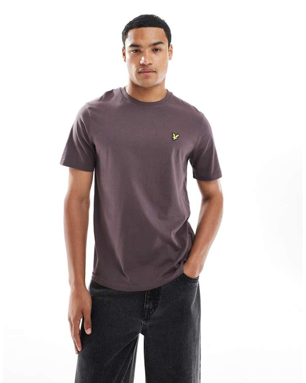 Lyle & Scott Purple Plain T-Shirt for men