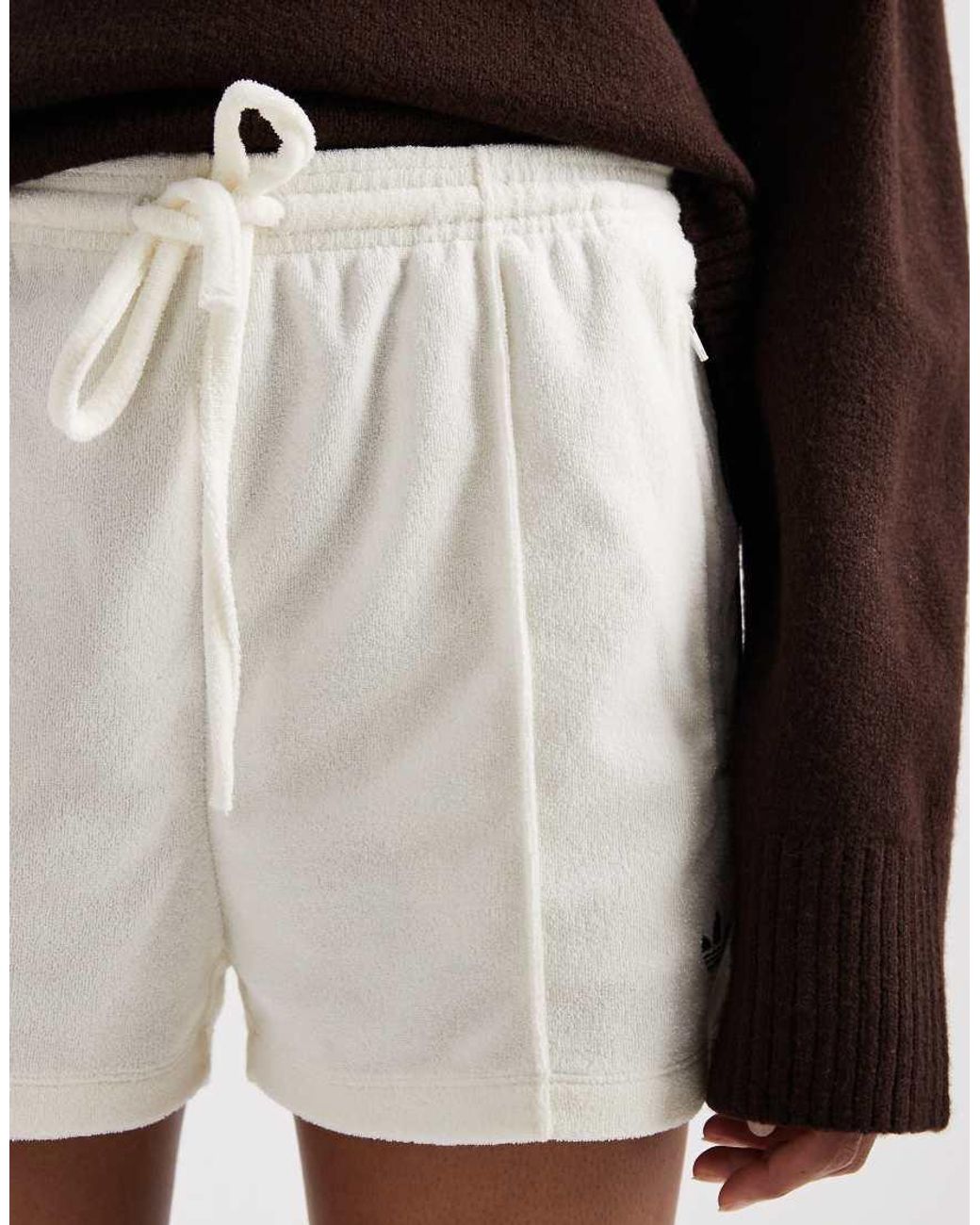 Adidas Originals White Terry Towel Firebird Shorts