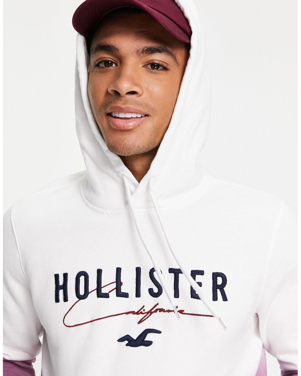 Hollister Tech Logo Ombre Print Hoodie for Men Lyst UK