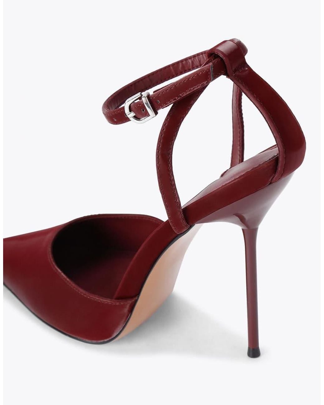 Steve Madden Red Morrie Wine Heeled Sandals