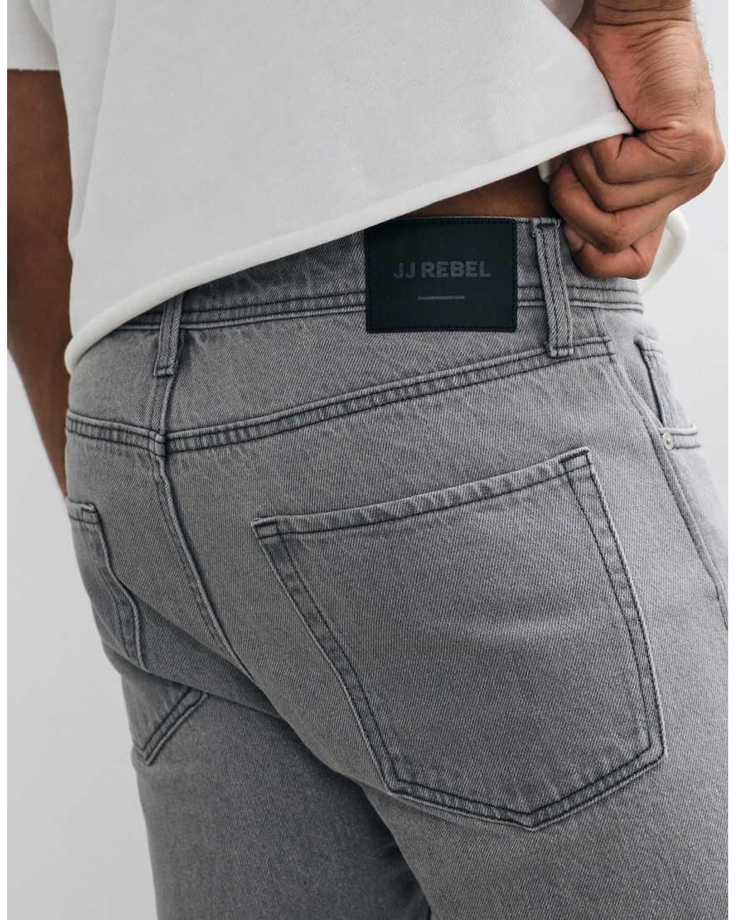 JJ Rebel Gray Ryan Straight Fit Jeans for men