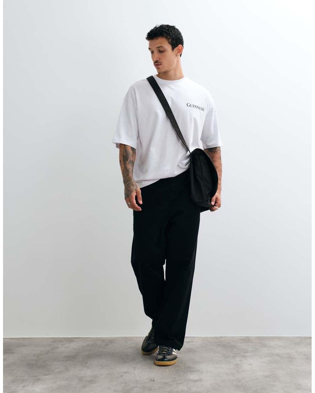 ASOS White Oversized T-shirt With Guinness Print for men