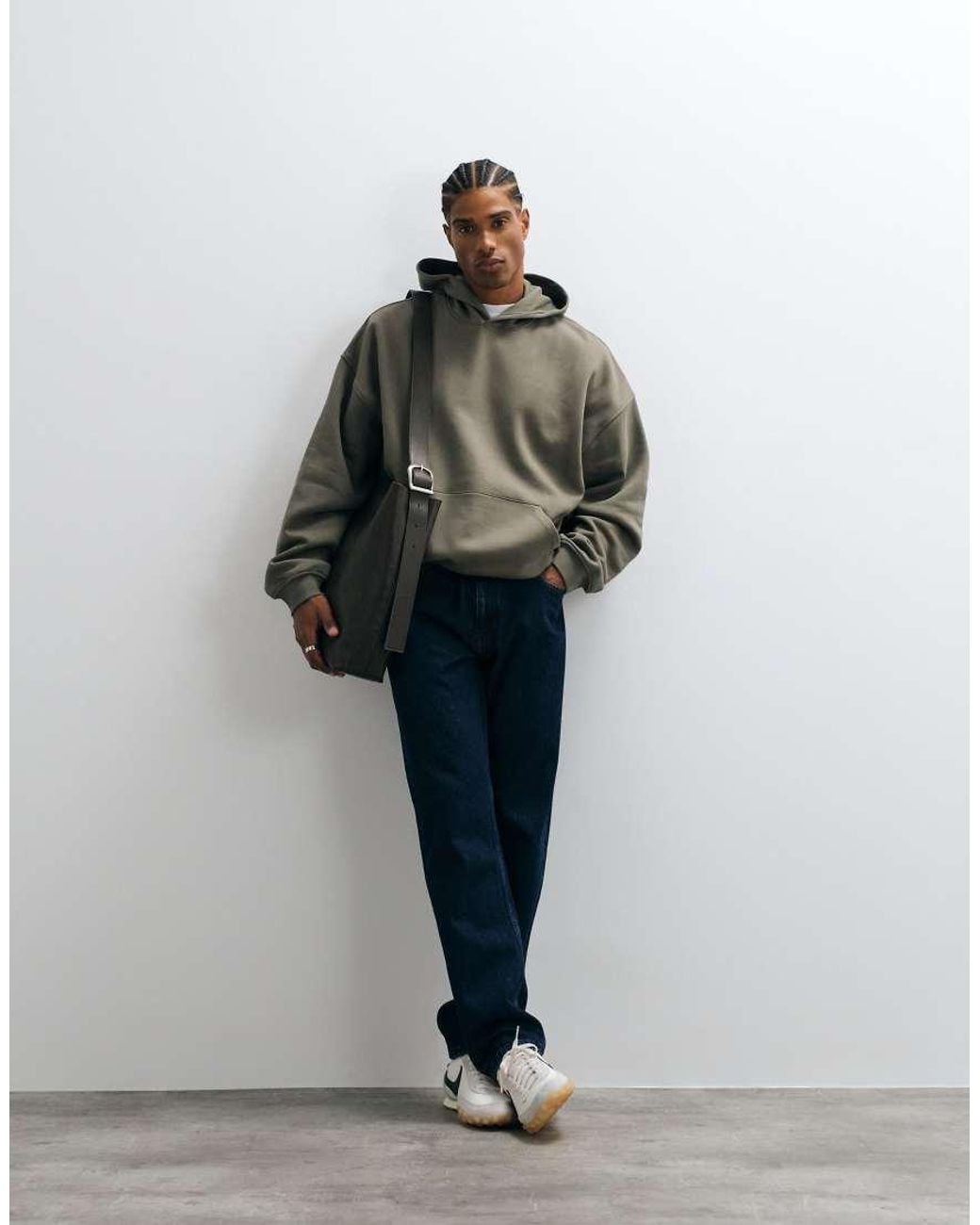 ASOS Gray Essentials Extreme Oversized Hoodie for men