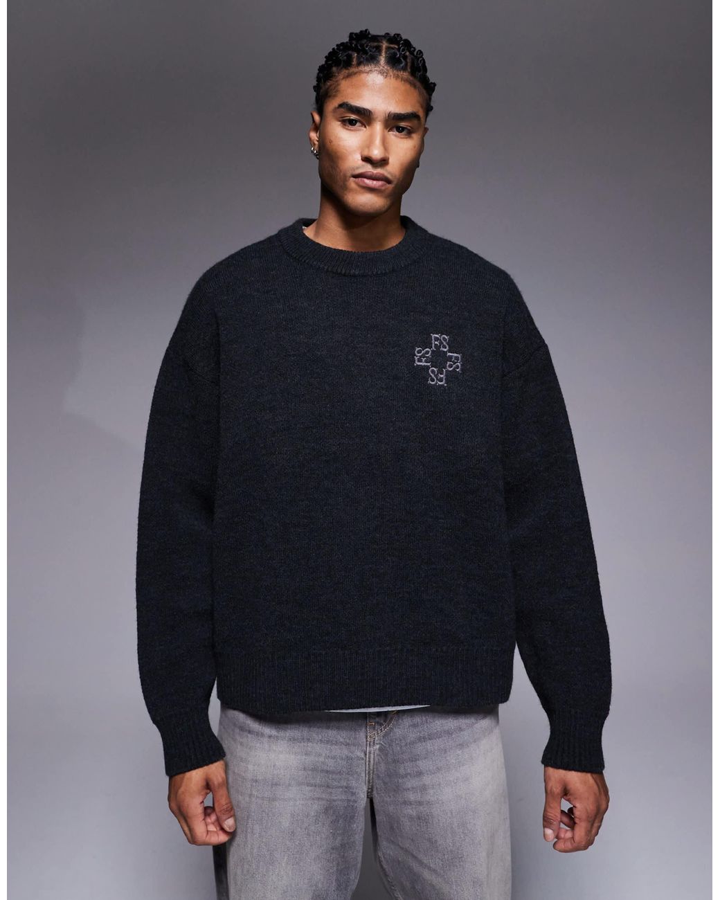 Faded Store – strickpullover in Blue für Herren