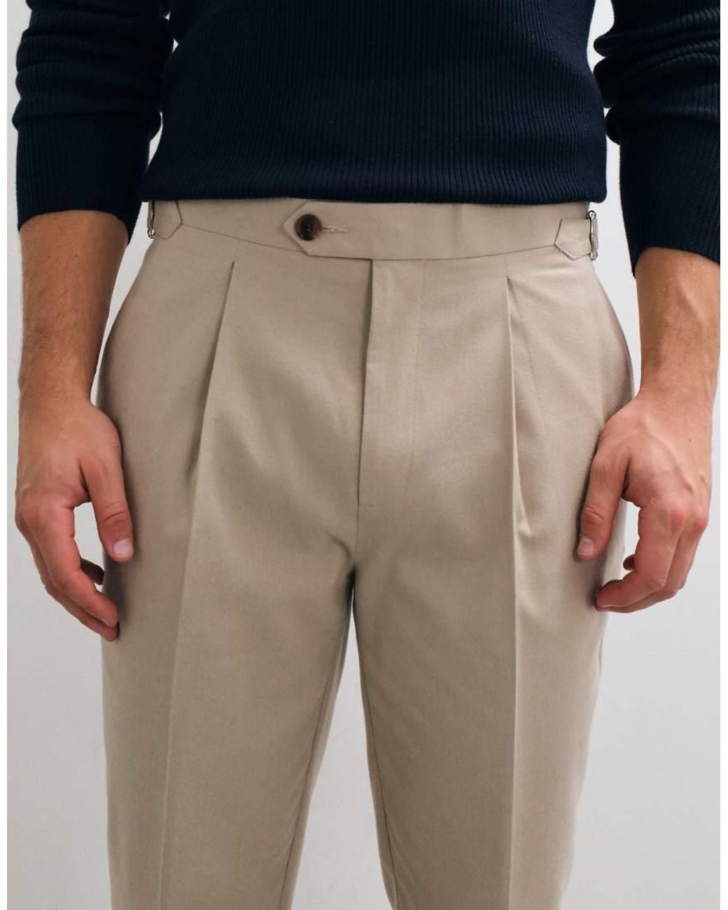 ASOS Blue Tailored Tapered Trousers for men