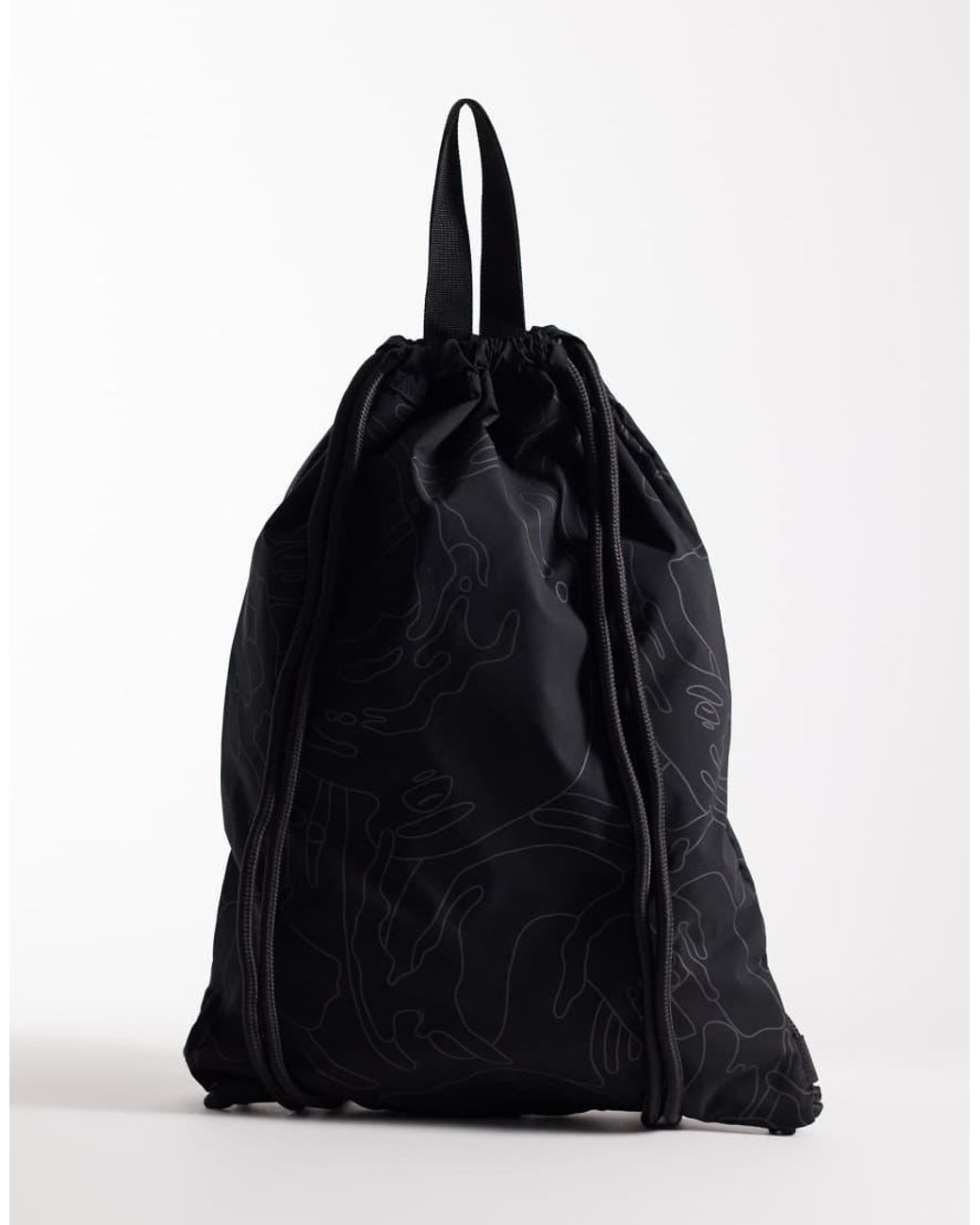 Aape By A Bathing Ape Black Aape By A Bathing Ape Logo Drawstring Bag