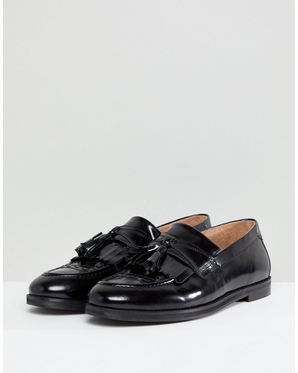 House Of Hounds Wide Fit Tassel Loafers Black for Men | Lyst