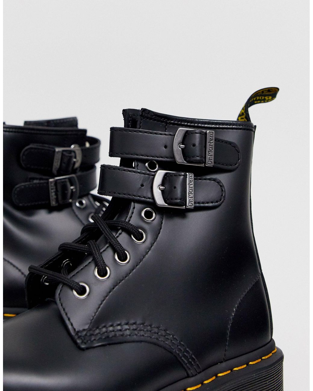 Dr. Martens 1460 Alternative Buckle Chunky Leather Boot in Black | Lyst