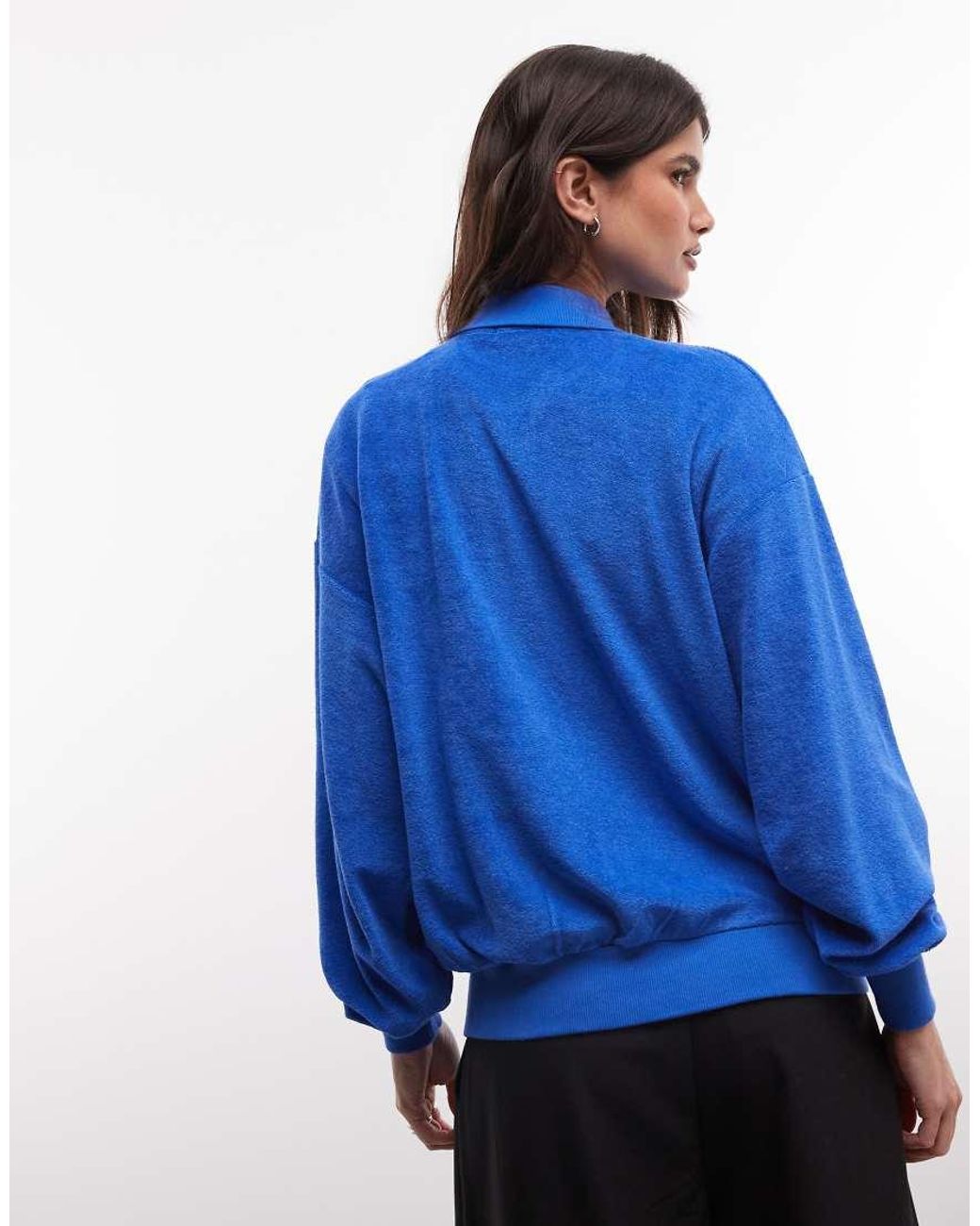 Polo Ralph Lauren Blue Towelling Longsleeve Polo