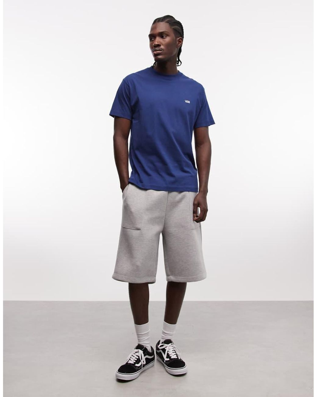 Vans Blue Left Chest Logo T-Shirt for men