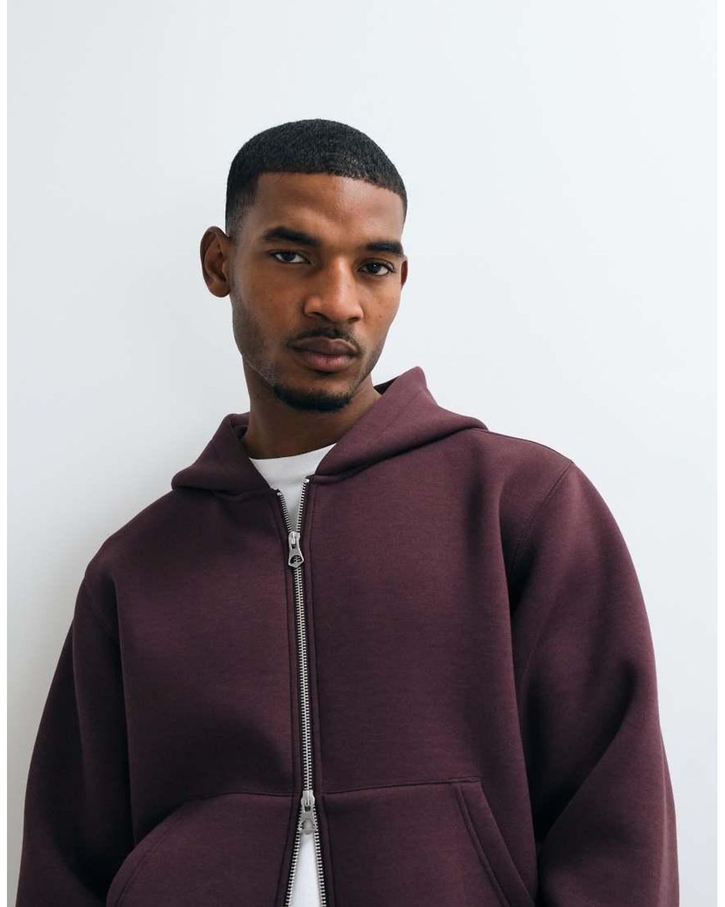 Jack & Jones Purple Scubastyle Double Zip Through Hoodie for men
