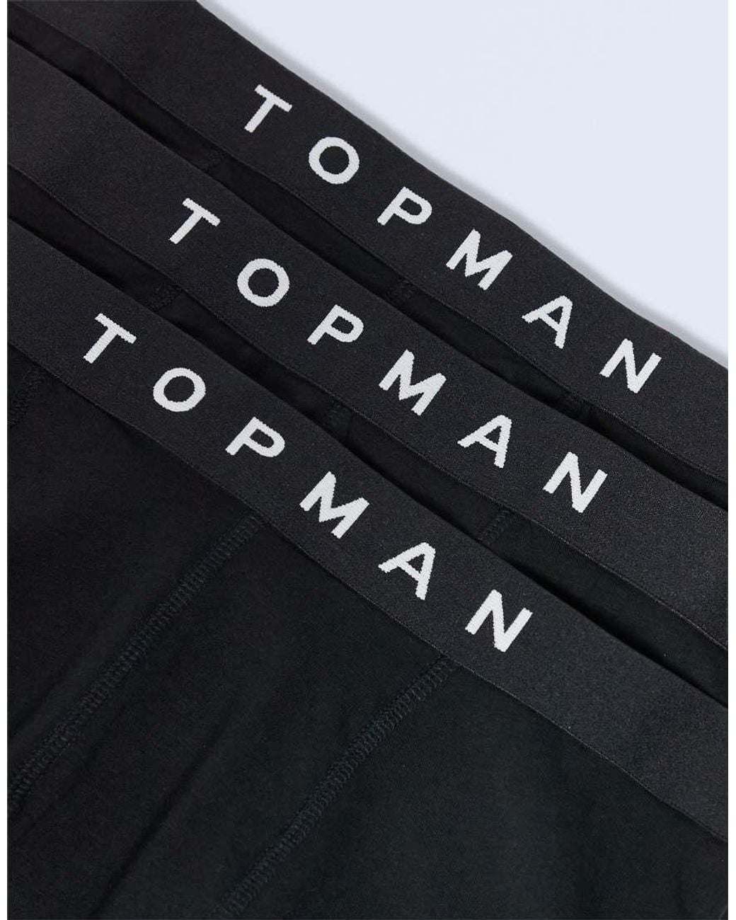 Topman Black 3 Pack Trunk for men