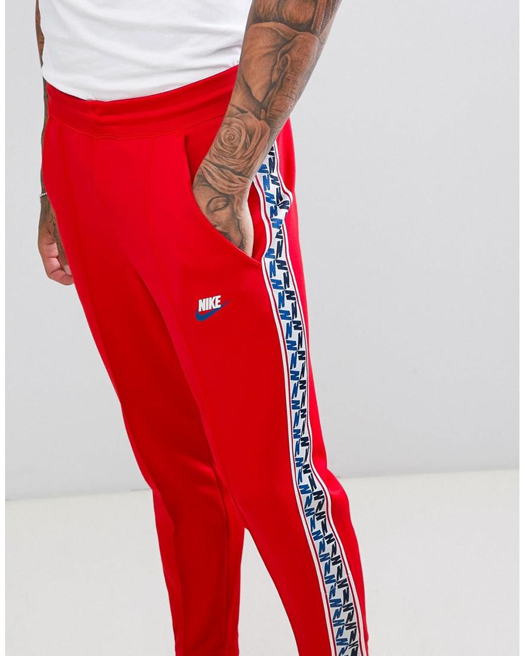 Pantalon de jogging à bande sur le côté Nike pour homme en coloris Rouge |  Lyst