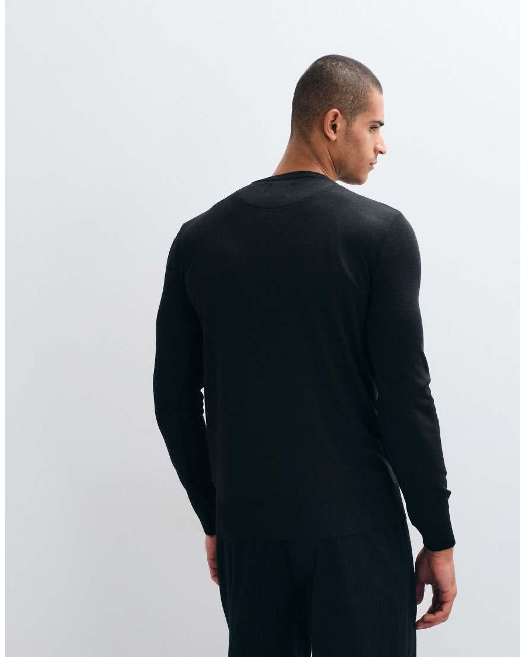 Brave Soul Blue V-neck Knit Sweater for men