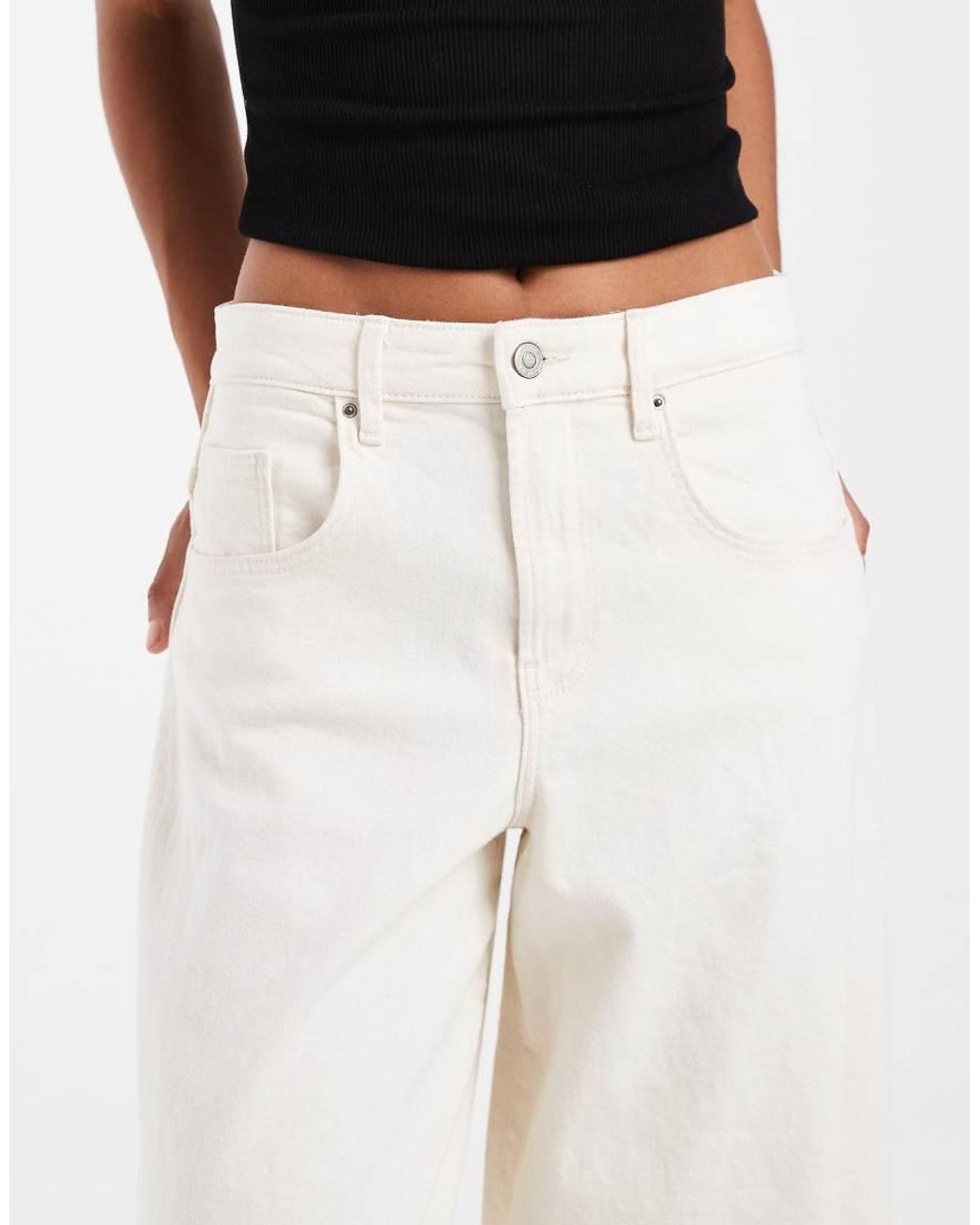ONLY White Tamy Barrel Jeans