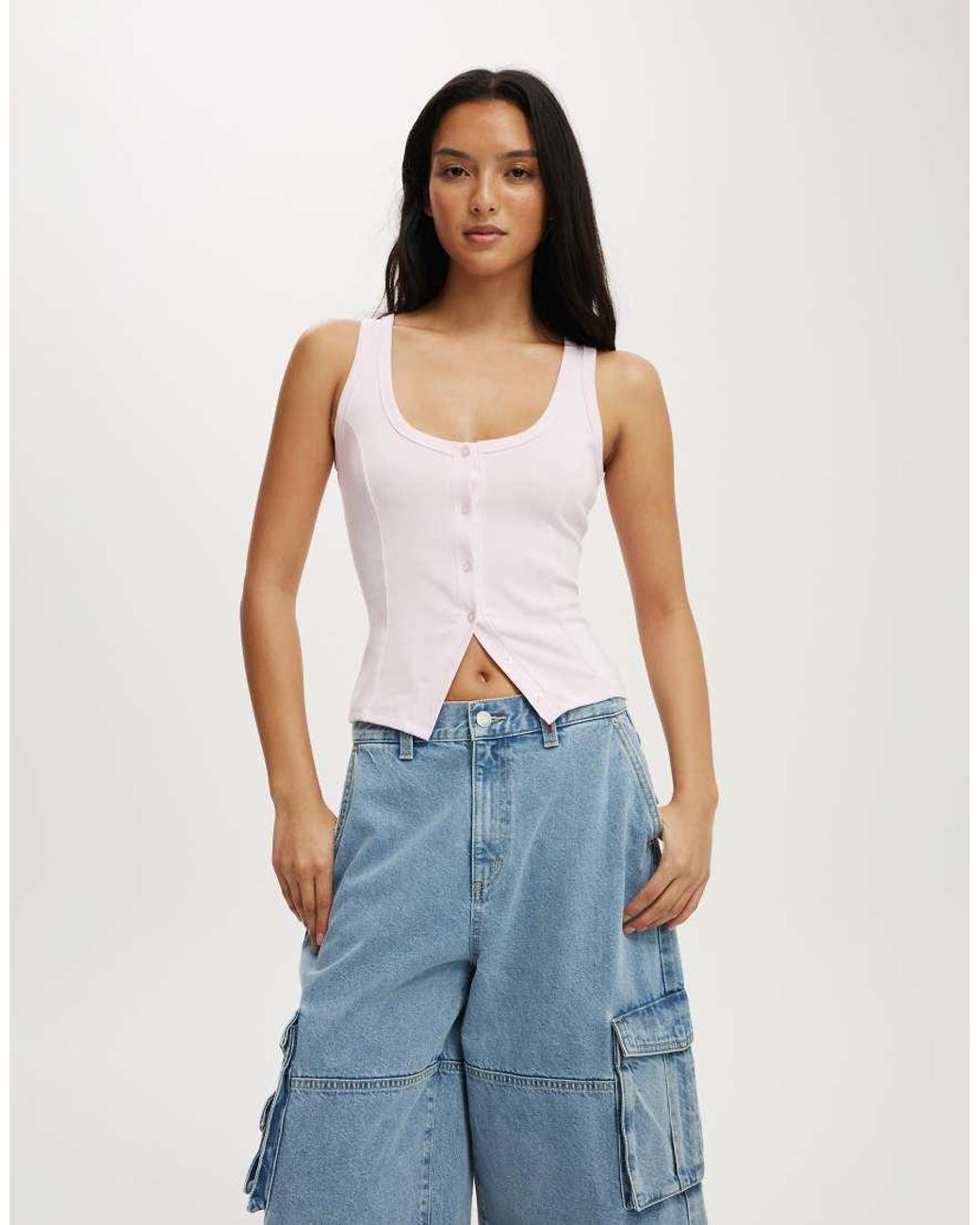 Cotton On Blue Button Through Tank