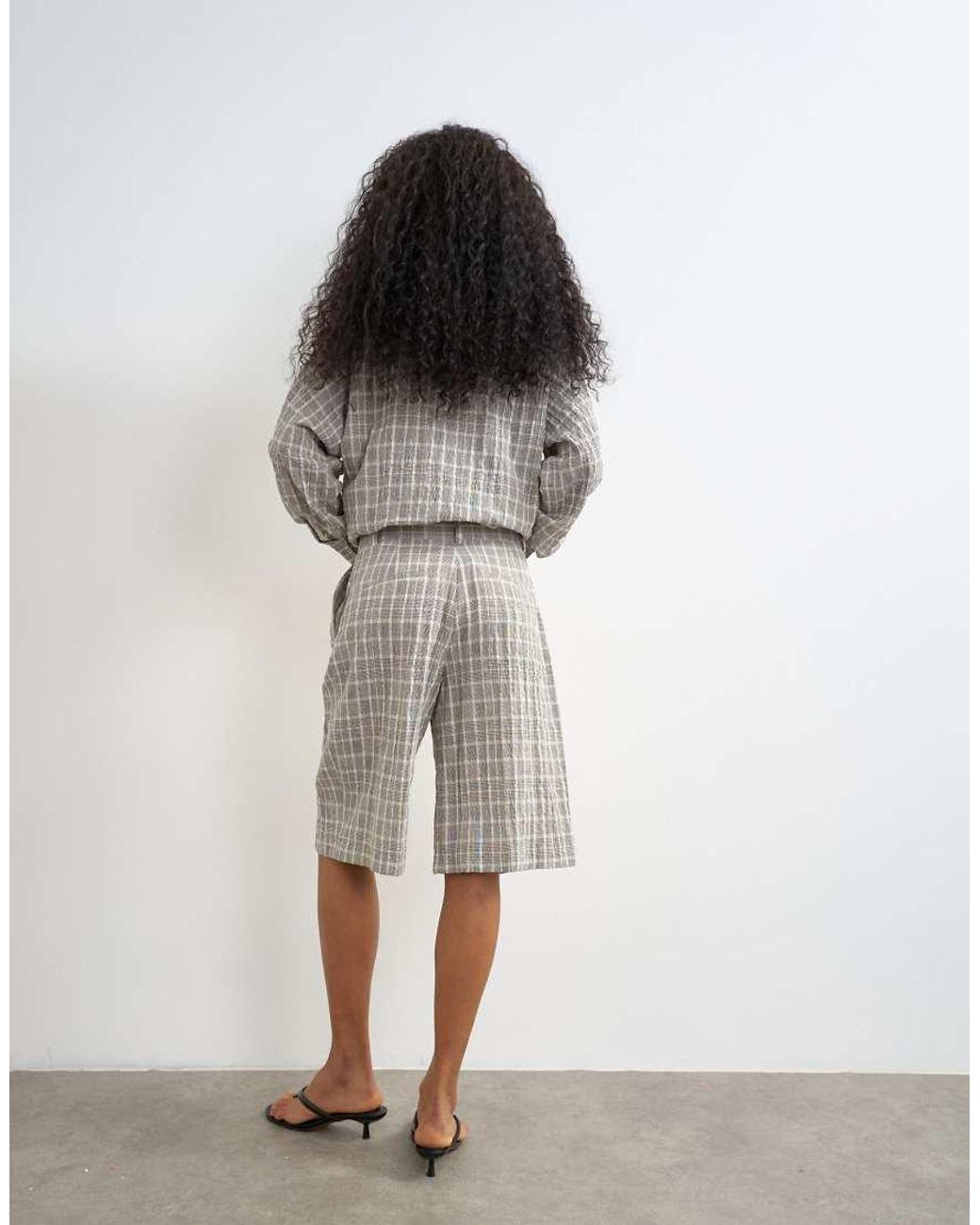 TOPSHOP White Co Ord Longline Bermuda Short