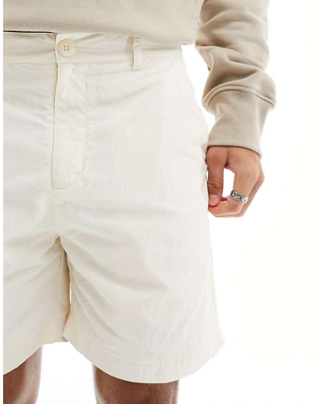 adidas Originals Woven Chino Shorts in Natural for Men Lyst UK