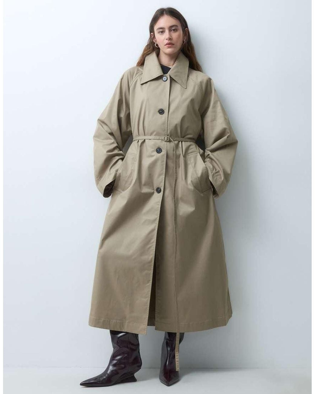 & Other Stories Multicolor Volume Trench Coat With Back Detail