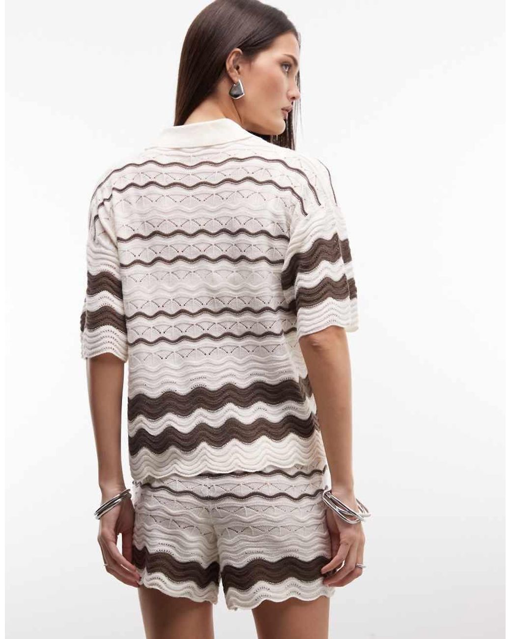 Noisy May Natural Crochet Polo Co-Ord