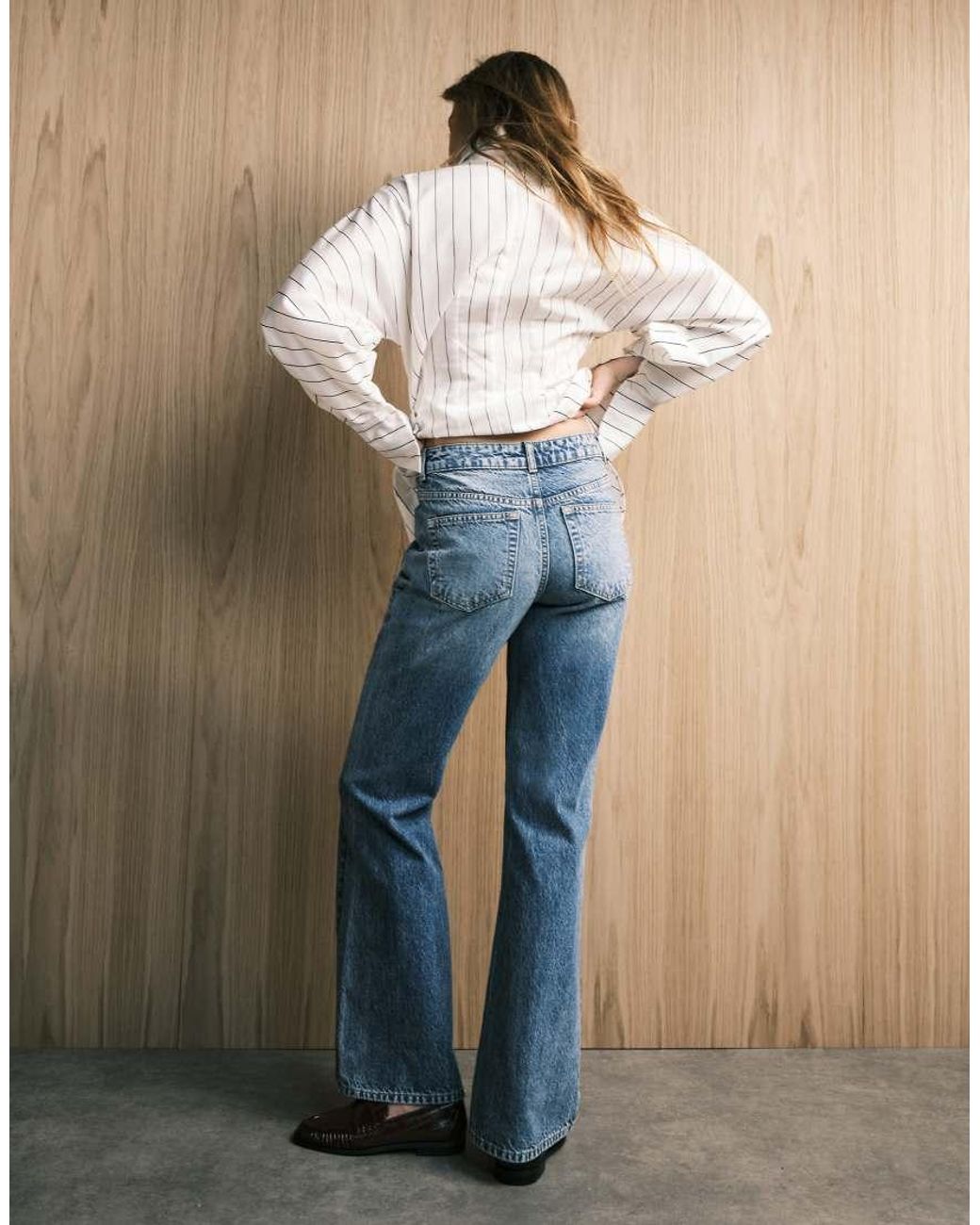ASOS Blue Mid Rise Flare