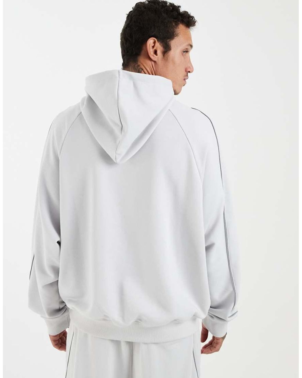 New Balance Gray Trackside French Terry Hoodie for men