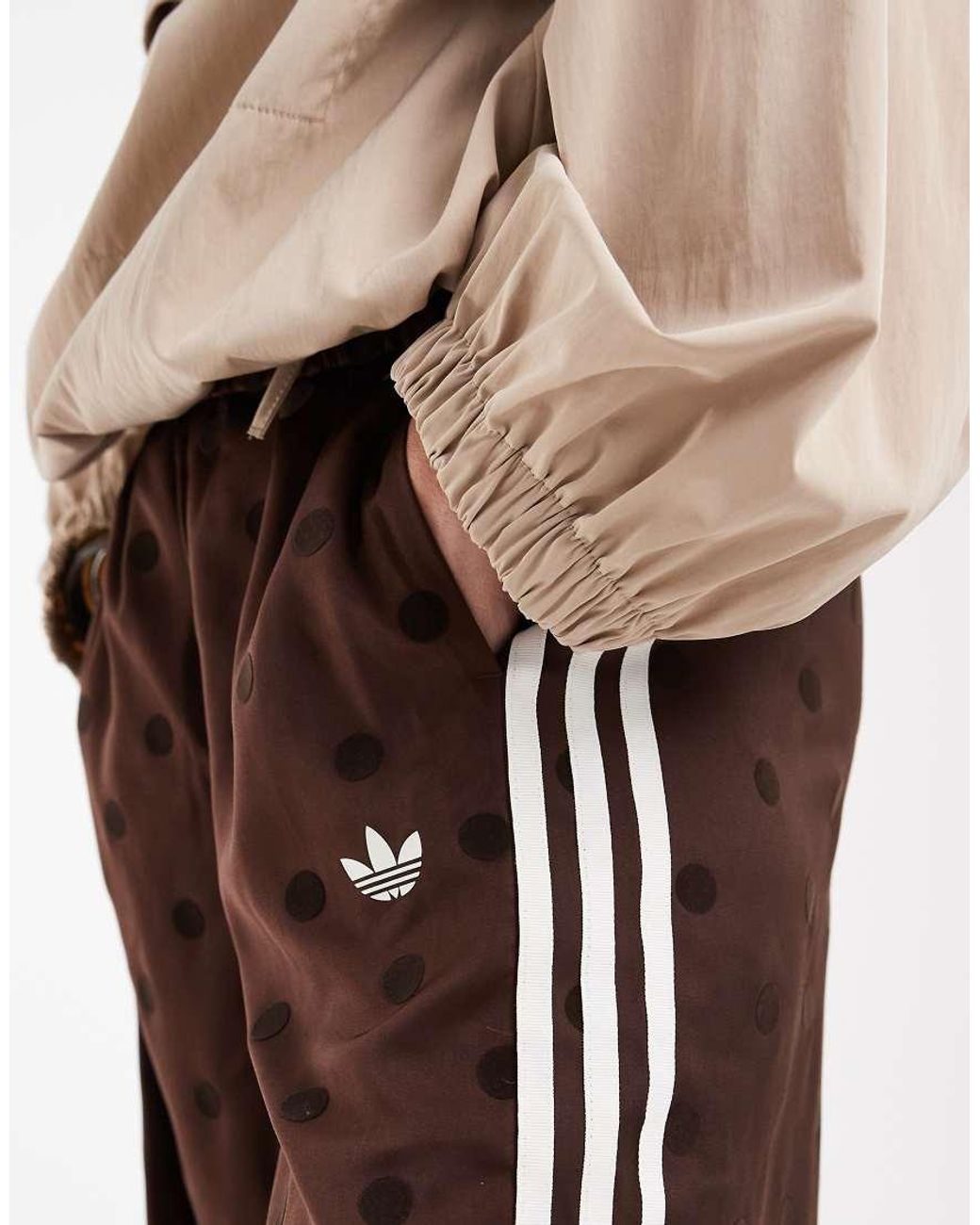 Adidas Originals White Wide Leg Satin Track Pants