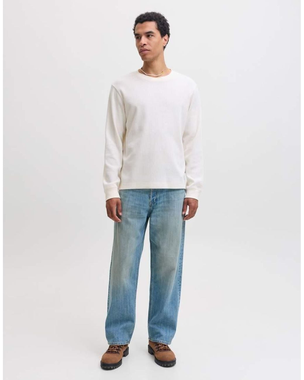 Jack & Jones Blue Alex High Rise Barrel Fit Jeans for men
