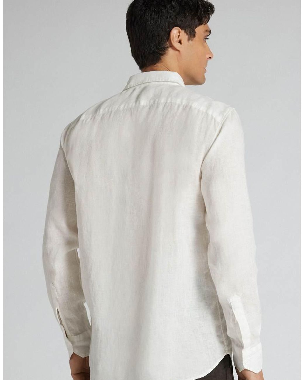 Intimissimi White 100% Linen Shirt for men