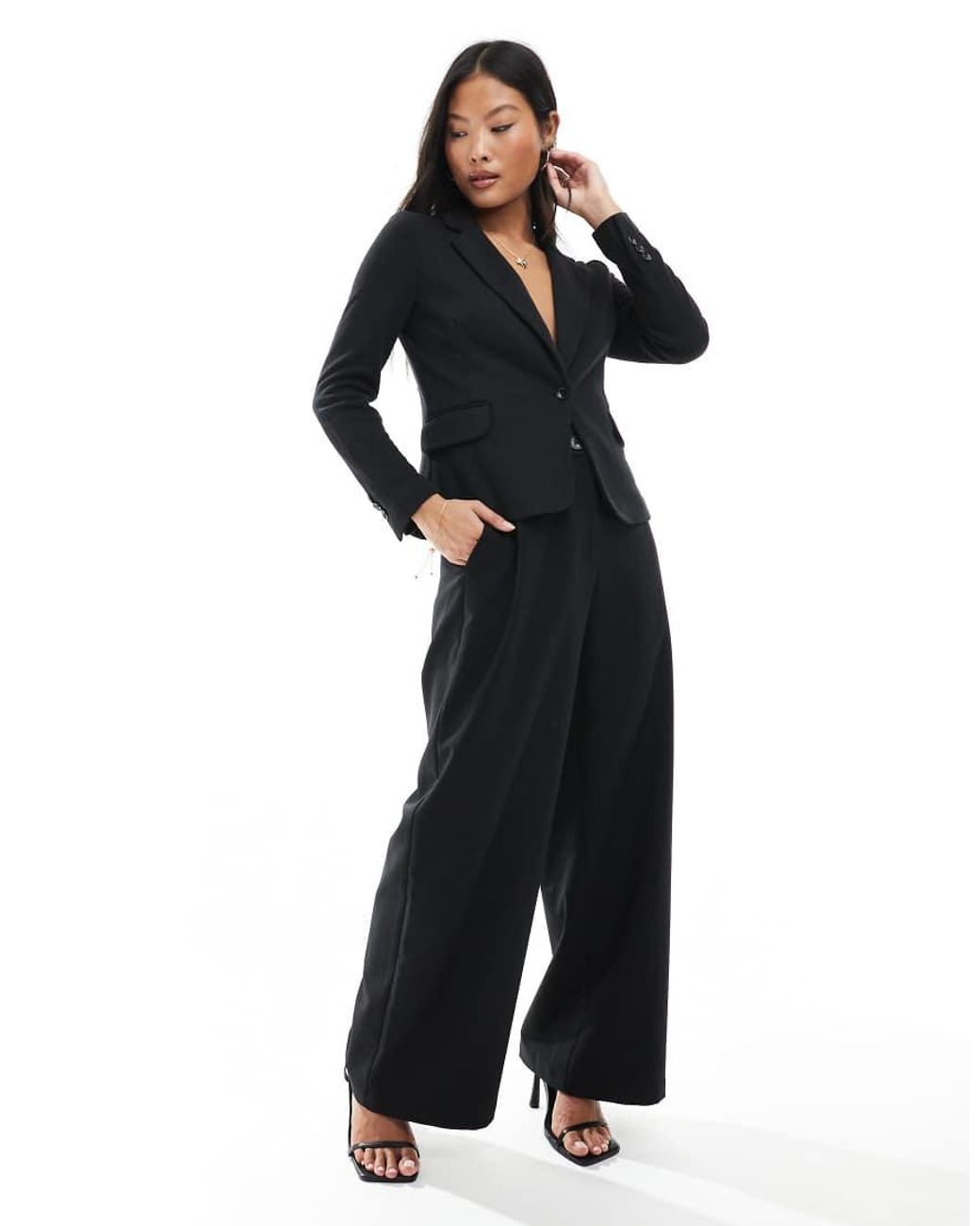 Vero Moda Aansluitende Jersey Blazer in het Black