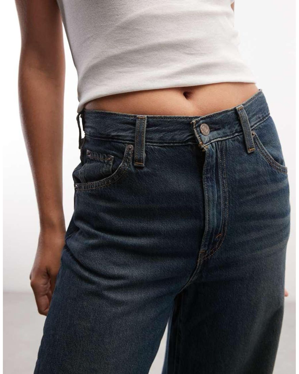 Levi's Blue Cinch Baggy Jeans