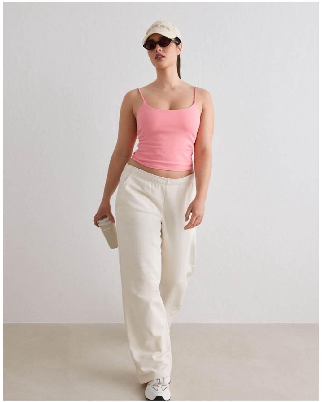 Aim'n Pink Blush Shape Seamless Strap Singlet