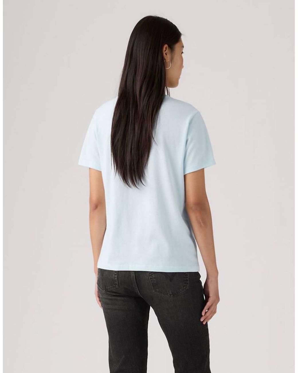 Levi's Gray Favorite V-Neck Cotton T-Shirt