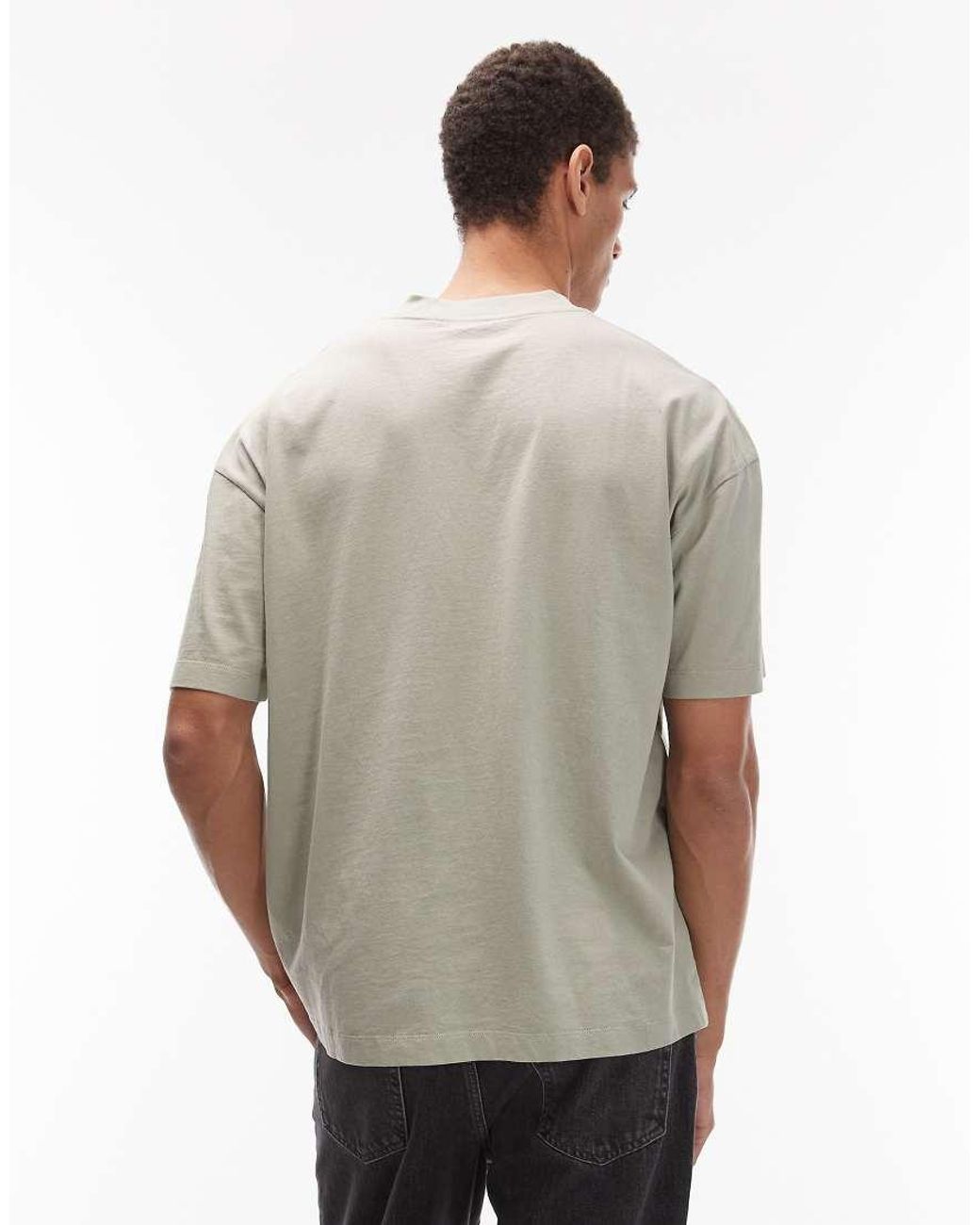 AllSaints Gray Xander Flocked T-Shirt for men