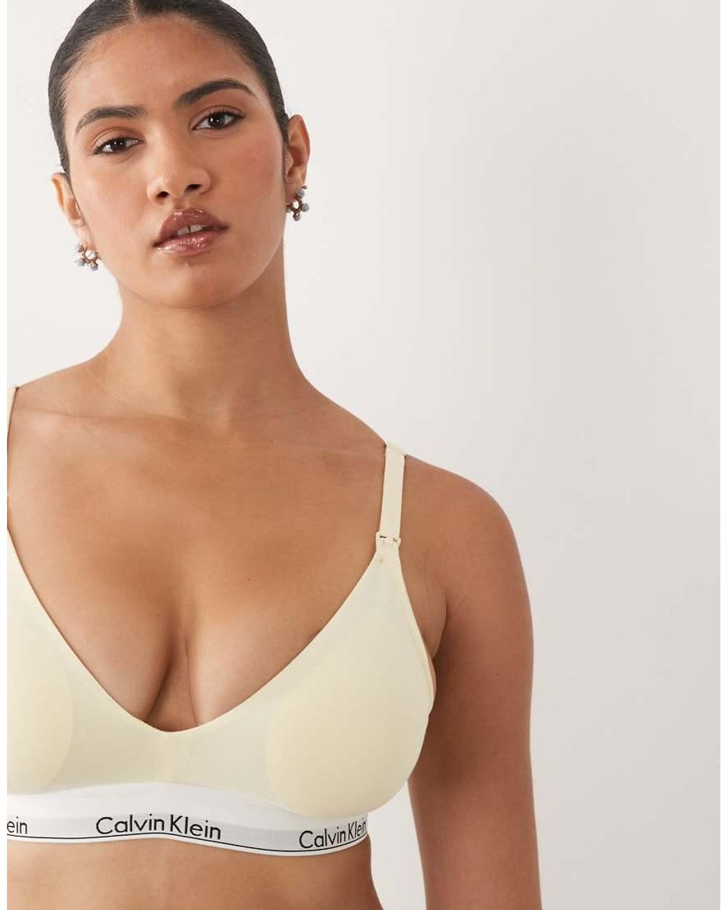 Calvin Klein White Icon Cotton Modal Lightly Lined Maternity Bra