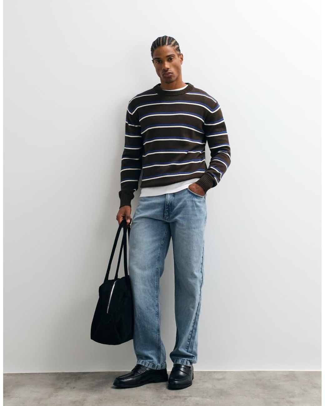 Mango Brown Light Knitted Jumper for men