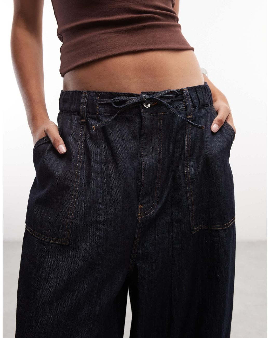 Collusion Blue Chambray Balloon Jeans